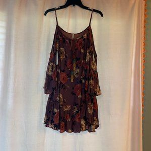 Purple with Roses Dress